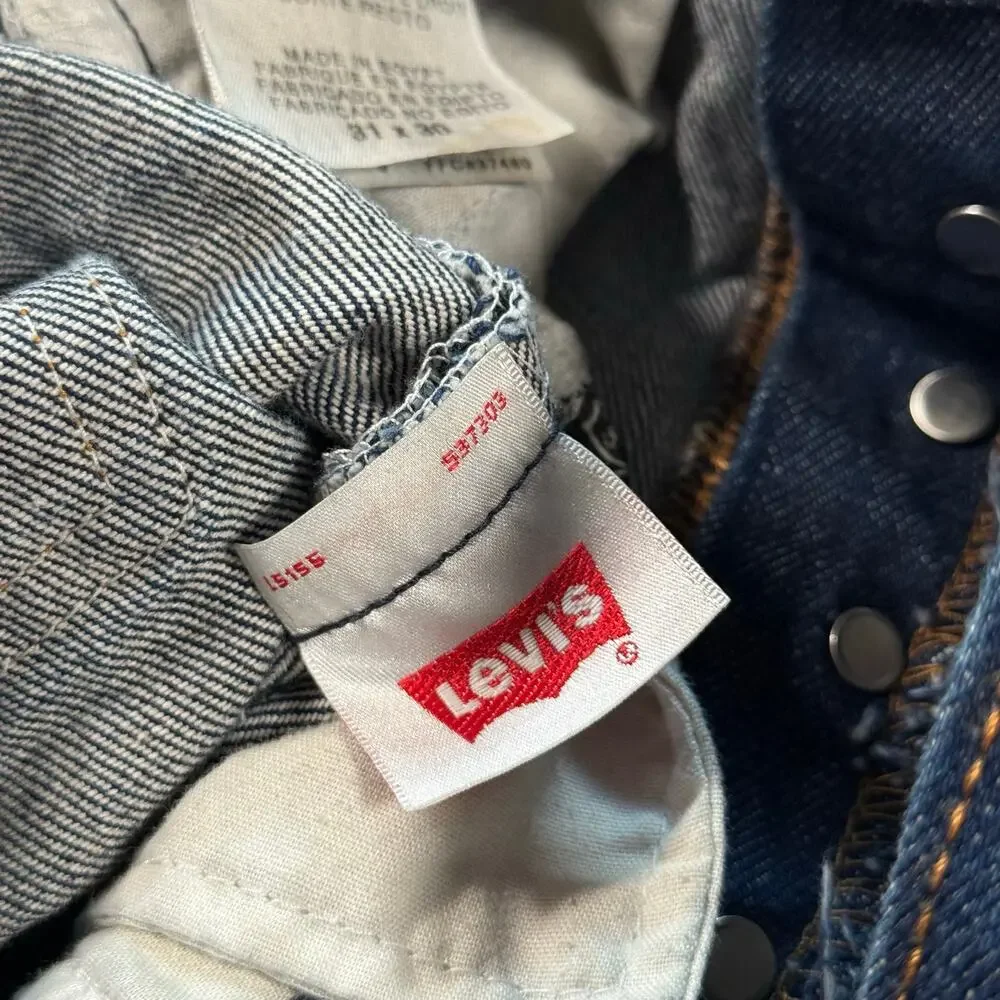 Levi's 501 Jeans Mens 31x30 Dark Wash Button Fly Straight Leg 100% Cotton